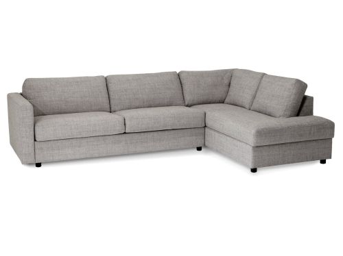 Saga open end baddsoffa emma light grey side front